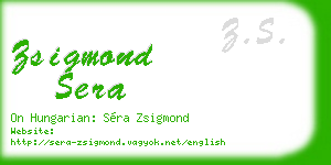 zsigmond sera business card